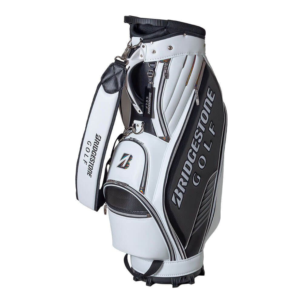 ブリヂストン　メンズ スポーツモデル キャディバッグ CB2611 WK ホワイト/ブラック　2026年モデル ホワイト/ブラック