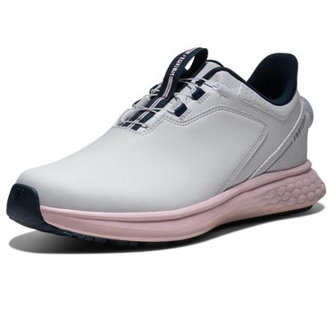 フットジョイ　パルス Boa レディース スパイクレス ゴルフシューズ 93851 ホワイト/ピンク ホワイト/ピンク 画像2(ALT)