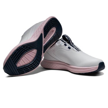 フットジョイ　パルス Boa レディース スパイクレス ゴルフシューズ 93851 ホワイト/ピンク ホワイト/ピンク 画像2(ALT)