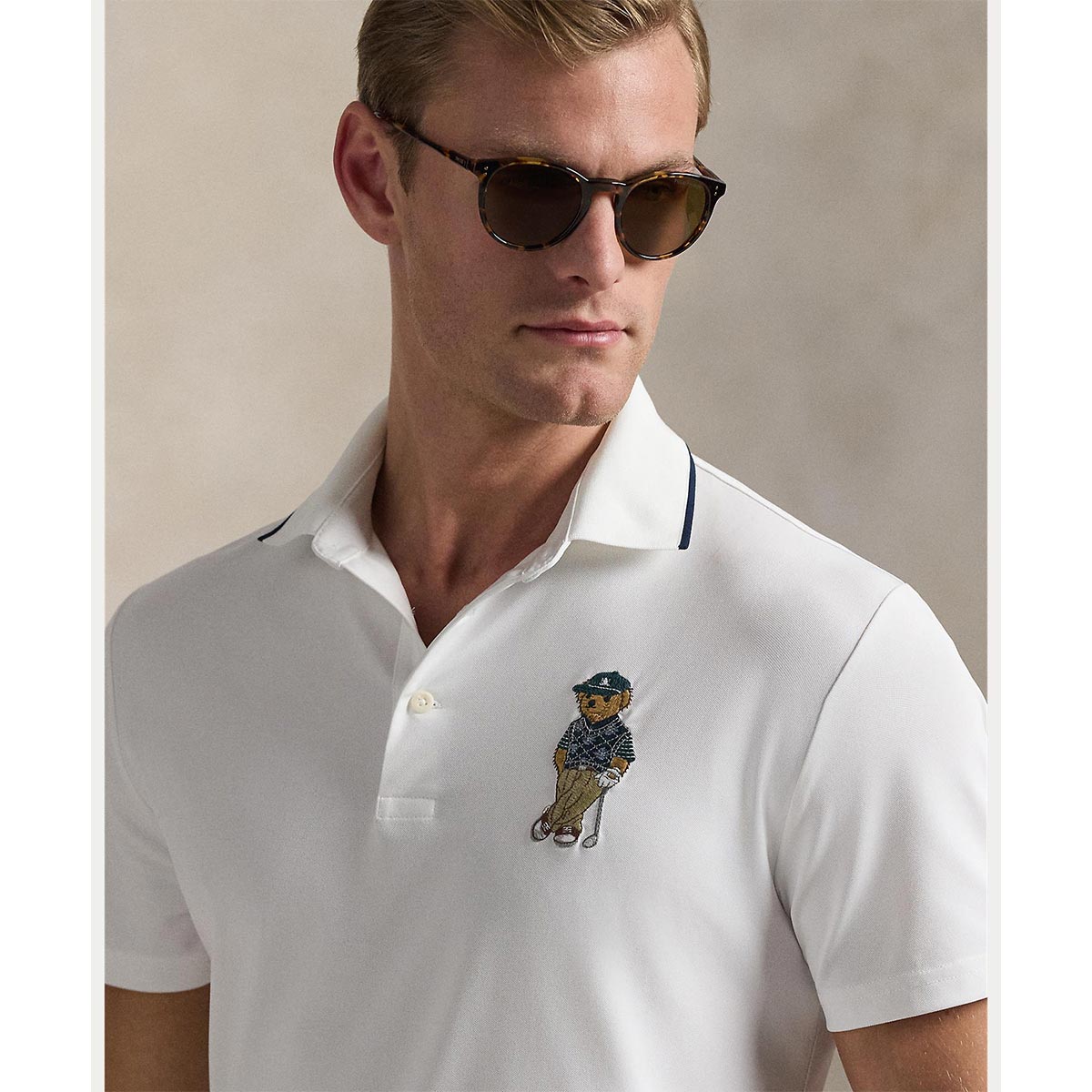 RLX GOLF Polo　メンズ ベア 半袖 ポロシャツ　2026年モデル ホワイト 画像2(ALT)