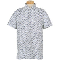 RLX GOLF　メンズ 総柄 半袖 ポロシャツ ホワイト　2026年モデル