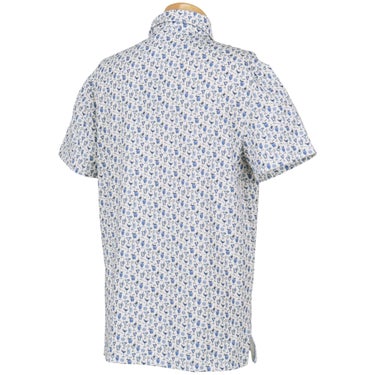 RLX GOLF Polo　メンズ 総柄 半袖 ポロシャツ　2026年モデル ホワイト 詳細1