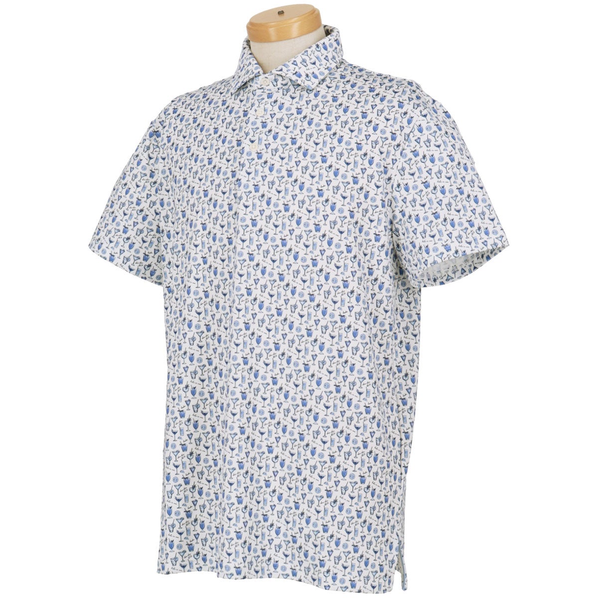 RLX GOLF Polo　メンズ 総柄 半袖 ポロシャツ　2026年モデル ホワイト 詳細2