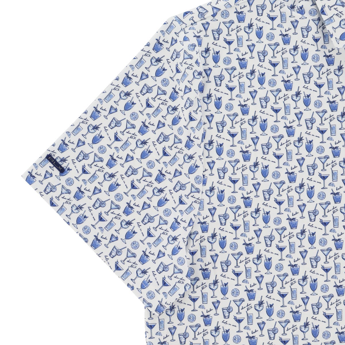 RLX GOLF Polo　メンズ 総柄 半袖 ポロシャツ　2026年モデル ホワイト 詳細4