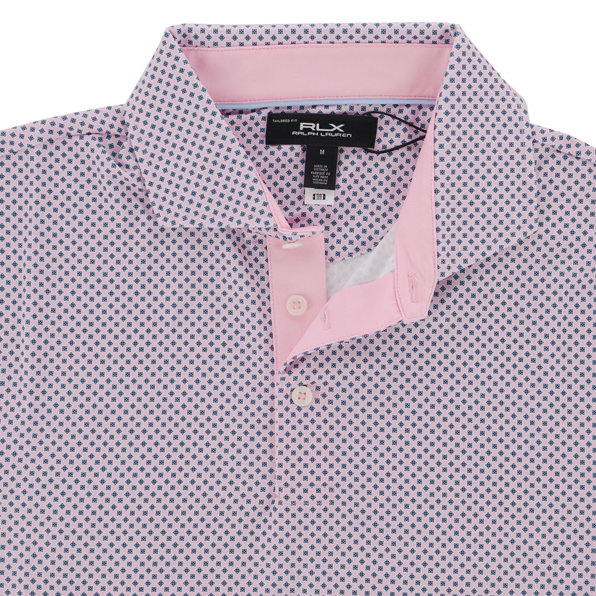 RLX GOLF Polo　メンズ 総柄 半袖 ポロシャツ　2026年モデル ピンク 詳細3