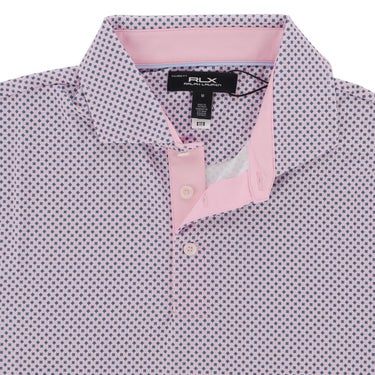 RLX GOLF Polo　メンズ 総柄 半袖 ポロシャツ　2026年モデル ピンク 詳細3