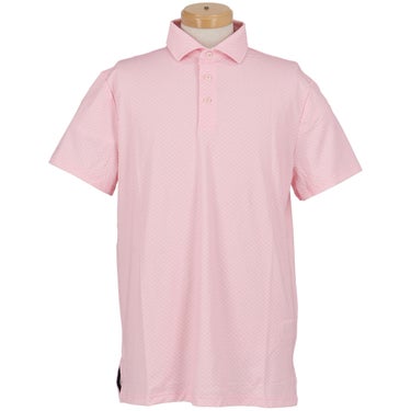 RLX GOLF Polo　メンズ 総柄 半袖 ポロシャツ　2026年モデル ピンク