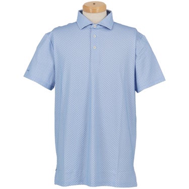 RLX GOLF Polo　メンズ 総柄 半袖 ポロシャツ　2026年モデル ブルー