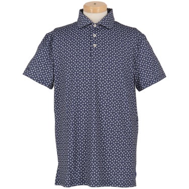 RLX GOLF Polo　メンズ 総柄 半袖 ポロシャツ　2026年モデル ネイビー