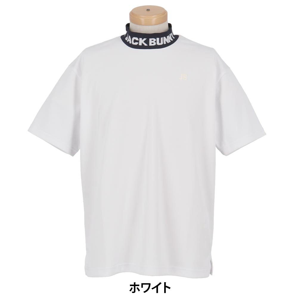 ジャックバニー Jack Bunny!!　メンズ ロゴジャガード 半袖 モックネックシャツ 262-6167229　2026年モデル 詳細1