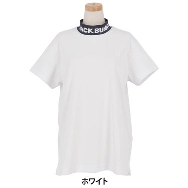 ジャックバニー Jack Bunny!!　レディース ロゴジャガード 半袖 モックネックシャツ 263-6167230　2026年モデル 詳細1