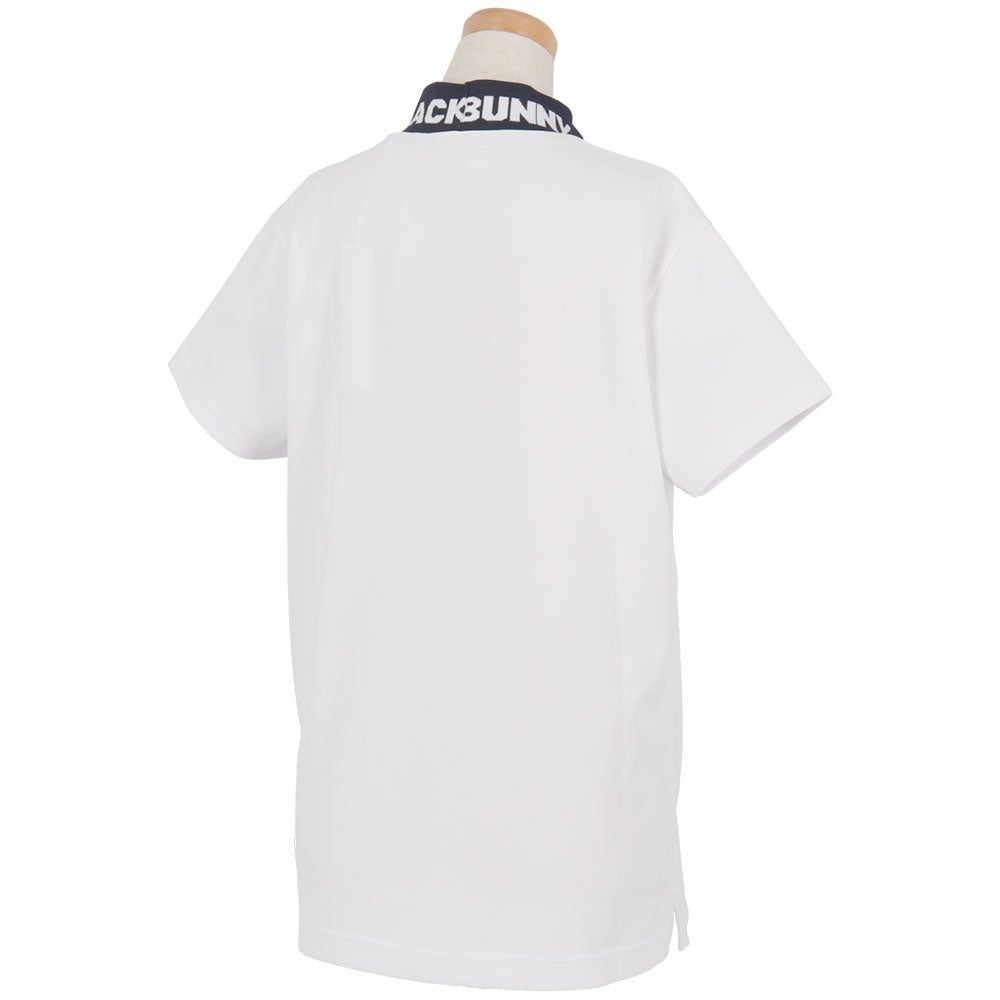 ジャックバニー Jack Bunny!!　レディース ロゴジャガード 半袖 モックネックシャツ 263-6167230　2026年モデル 詳細2