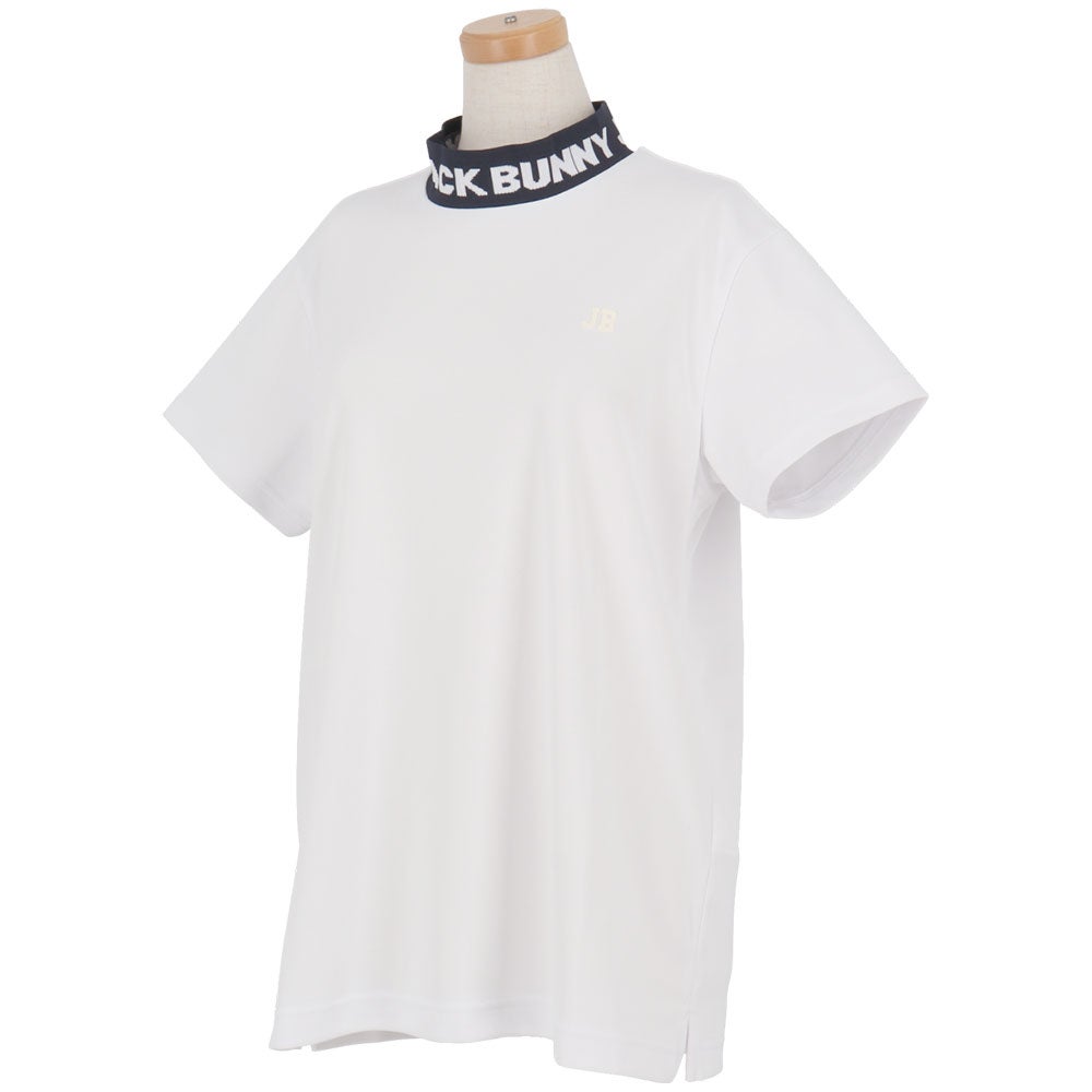 ジャックバニー Jack Bunny!!　レディース ロゴジャガード 半袖 モックネックシャツ 263-6167230　2026年モデル 詳細3