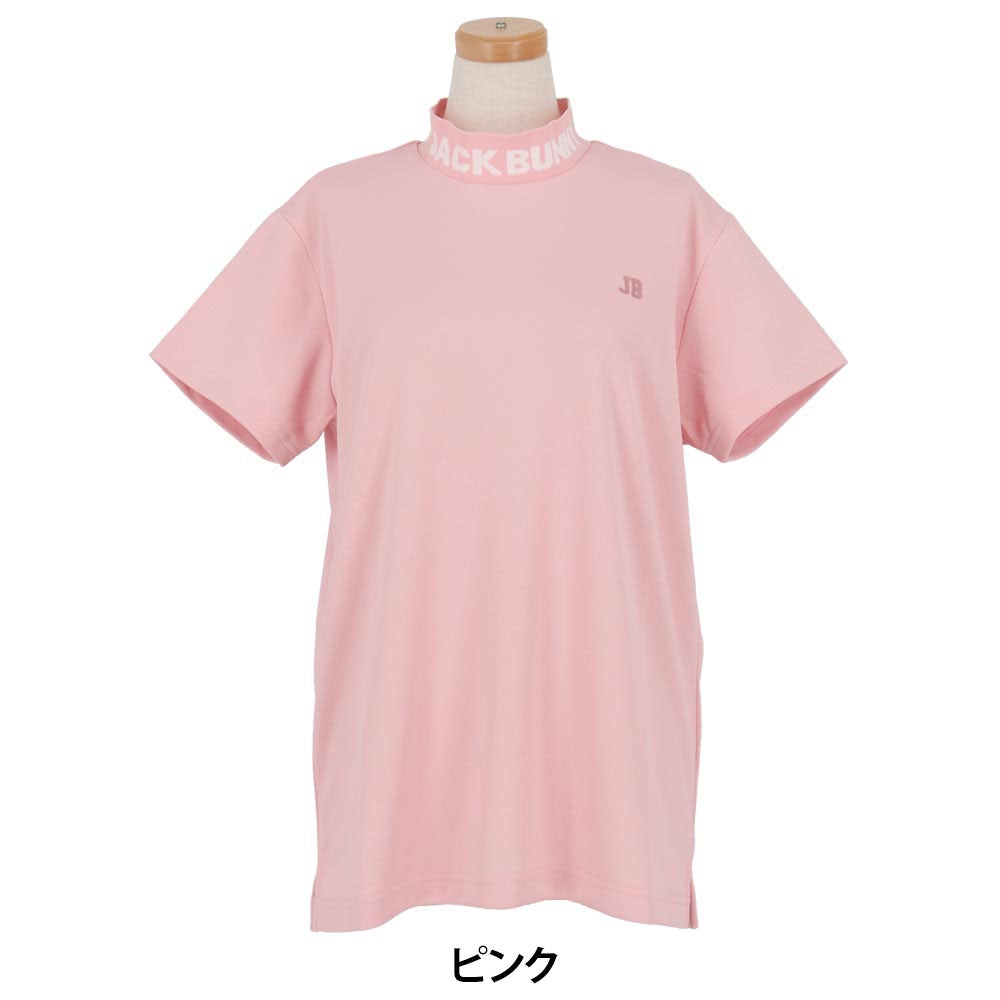 ジャックバニー Jack Bunny!!　レディース ロゴジャガード 半袖 モックネックシャツ 263-6167230　2026年モデル 詳細6