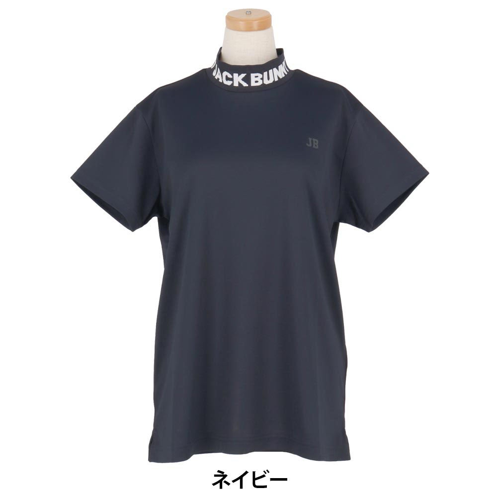 ジャックバニー Jack Bunny!!　レディース ロゴジャガード 半袖 モックネックシャツ 263-6167230　2026年モデル 詳細9