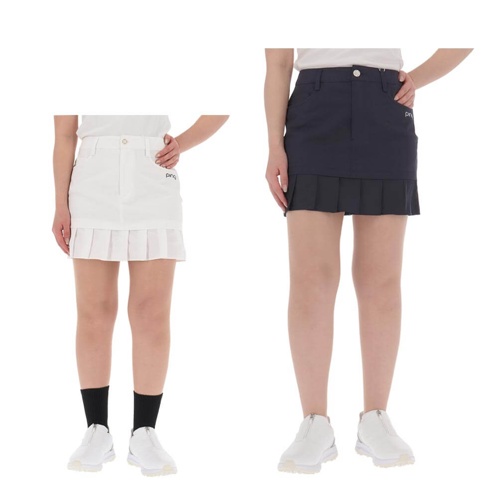 ピン PING　レディース フェイクレイヤード プリーツ スカート 622-5134200　2025年モデル 詳細1