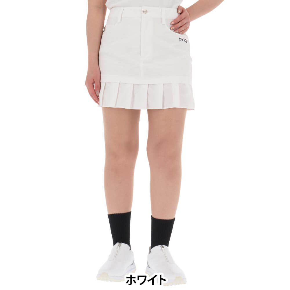 ピン PING　レディース フェイクレイヤード プリーツ スカート 622-5134200　2025年モデル 詳細2
