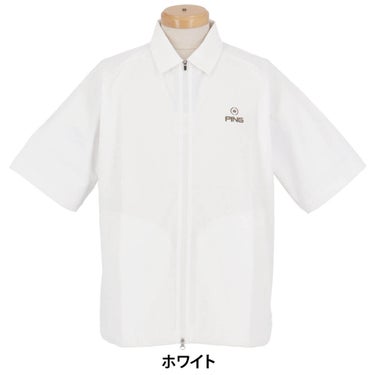 ピン PING　メンズ シアサッカー 半袖 フルジップシャツ 621-5111301　2025年モデル 詳細2