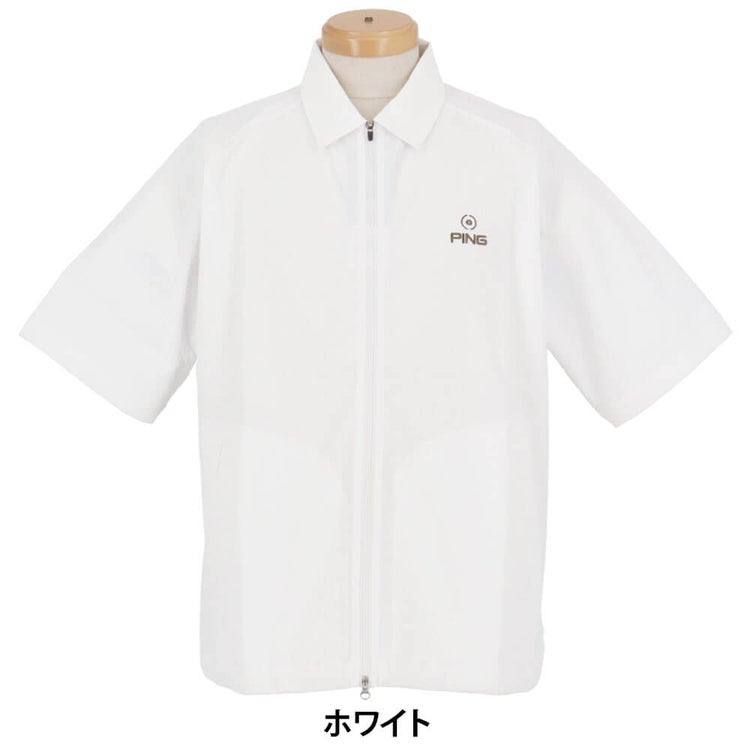 ピン PING メンズ シアサッカー 半袖 フルジップシャツ 621-5111301 