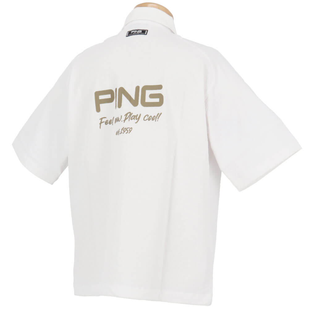 ピン PING　メンズ シアサッカー 半袖 フルジップシャツ 621-5111301　2025年モデル 詳細3