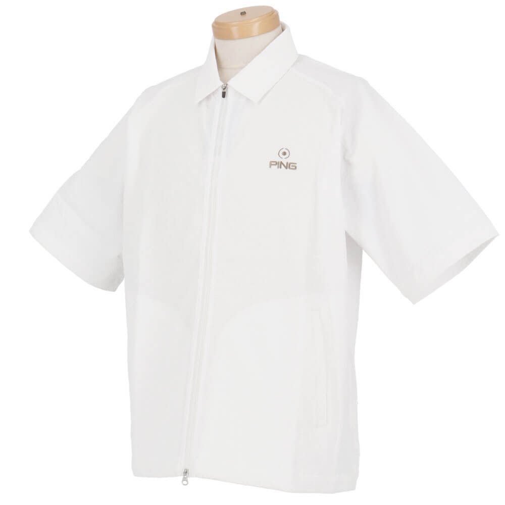 ピン PING　メンズ シアサッカー 半袖 フルジップシャツ 621-5111301　2025年モデル 詳細4
