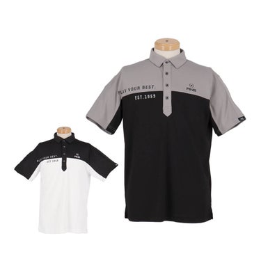 ピン PING　メンズ 格子メッシュ 半袖 ポロシャツ 621-5160203　2025年モデル 詳細1