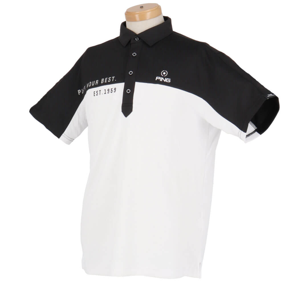 ピン PING　メンズ 格子メッシュ 半袖 ポロシャツ 621-5160203　2025年モデル 詳細4