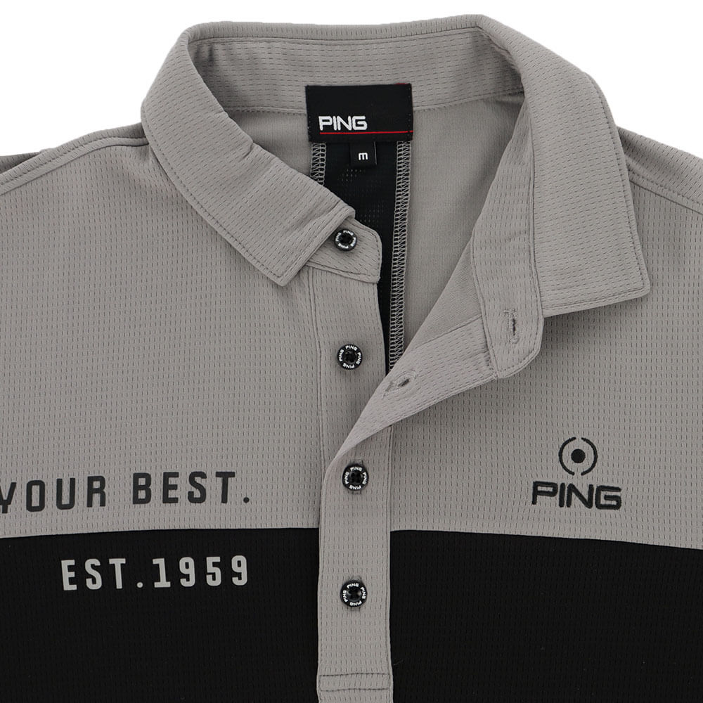 ピン PING　メンズ 格子メッシュ 半袖 ポロシャツ 621-5160203　2025年モデル 詳細8