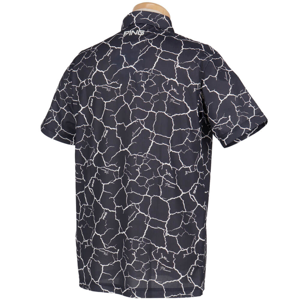 ピン PING　メンズ 総柄プリント 半袖 ポロシャツ 621-5160307　2025年モデル 詳細3