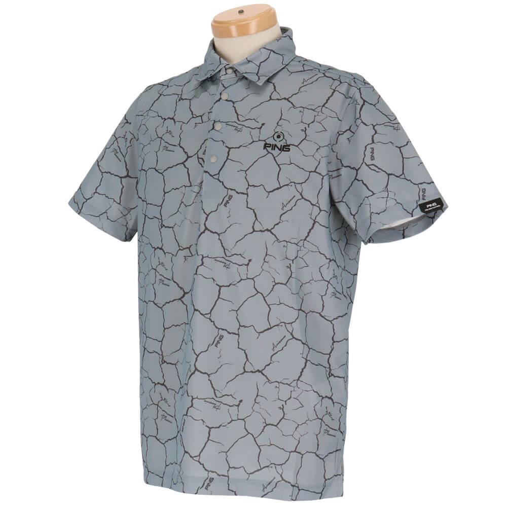 ピン PING　メンズ 総柄プリント 半袖 ポロシャツ 621-5160307　2025年モデル 詳細7
