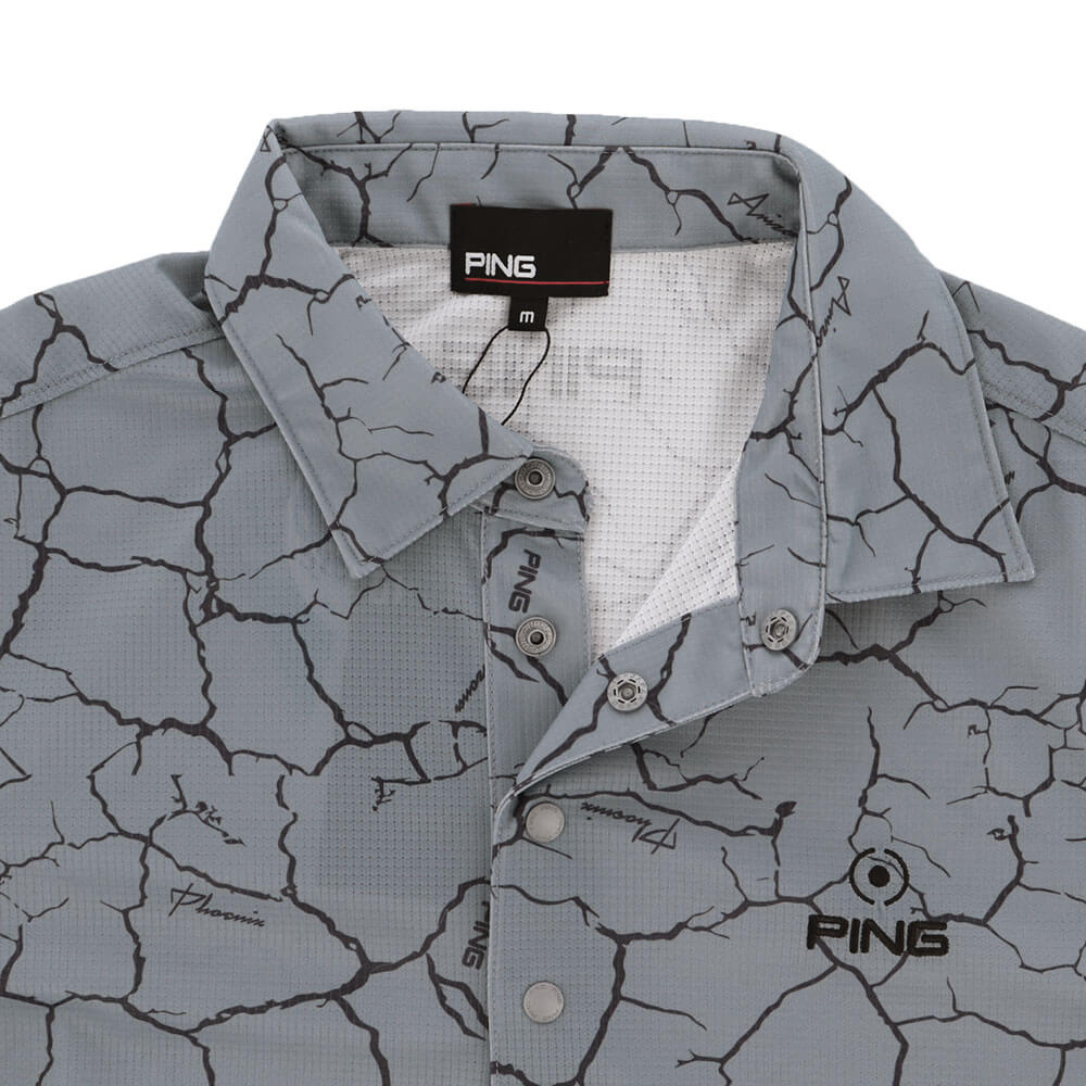 ピン PING　メンズ 総柄プリント 半袖 ポロシャツ 621-5160307　2025年モデル 詳細8