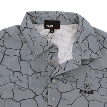 ピン PING　メンズ 総柄プリント 半袖 ポロシャツ 621-5160307　2025年モデル 詳細8