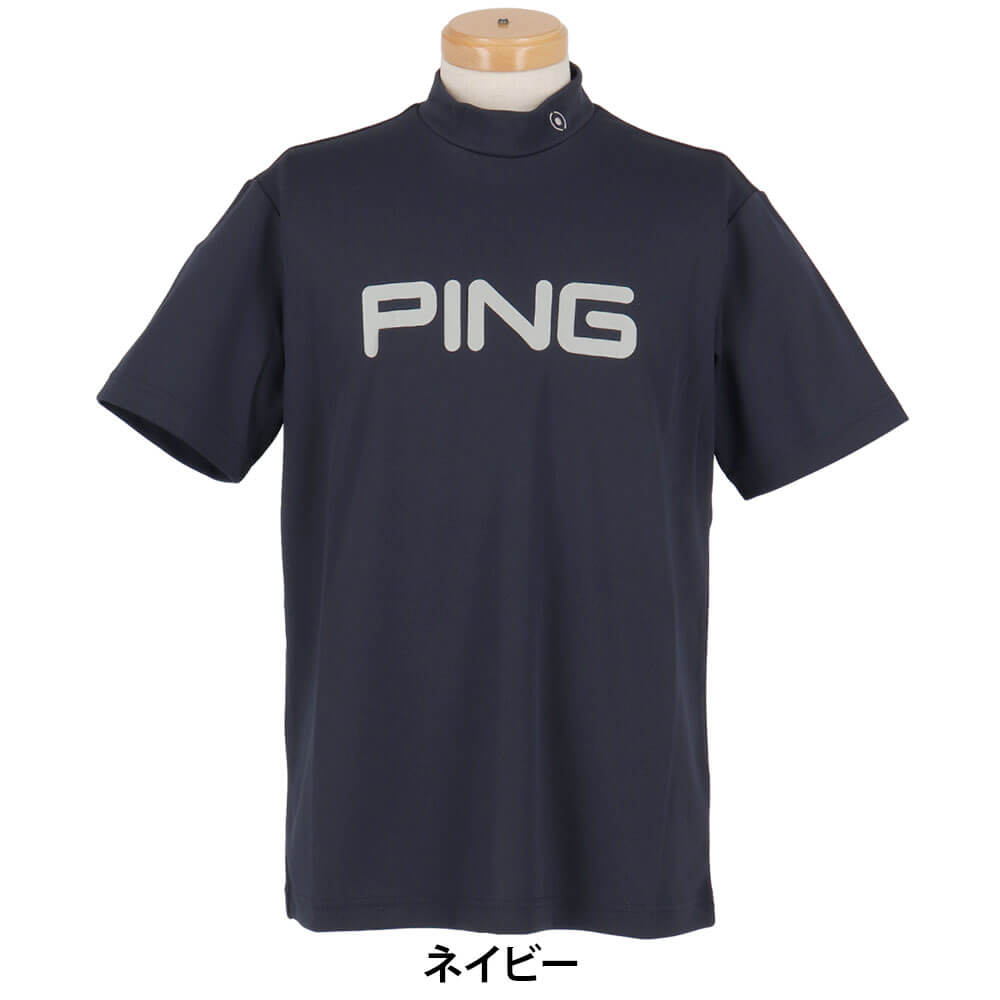 ピン PING　メンズ ダブルメッシュ 半袖 ハイネック シャツ 621-5167101　2025年モデル 詳細5