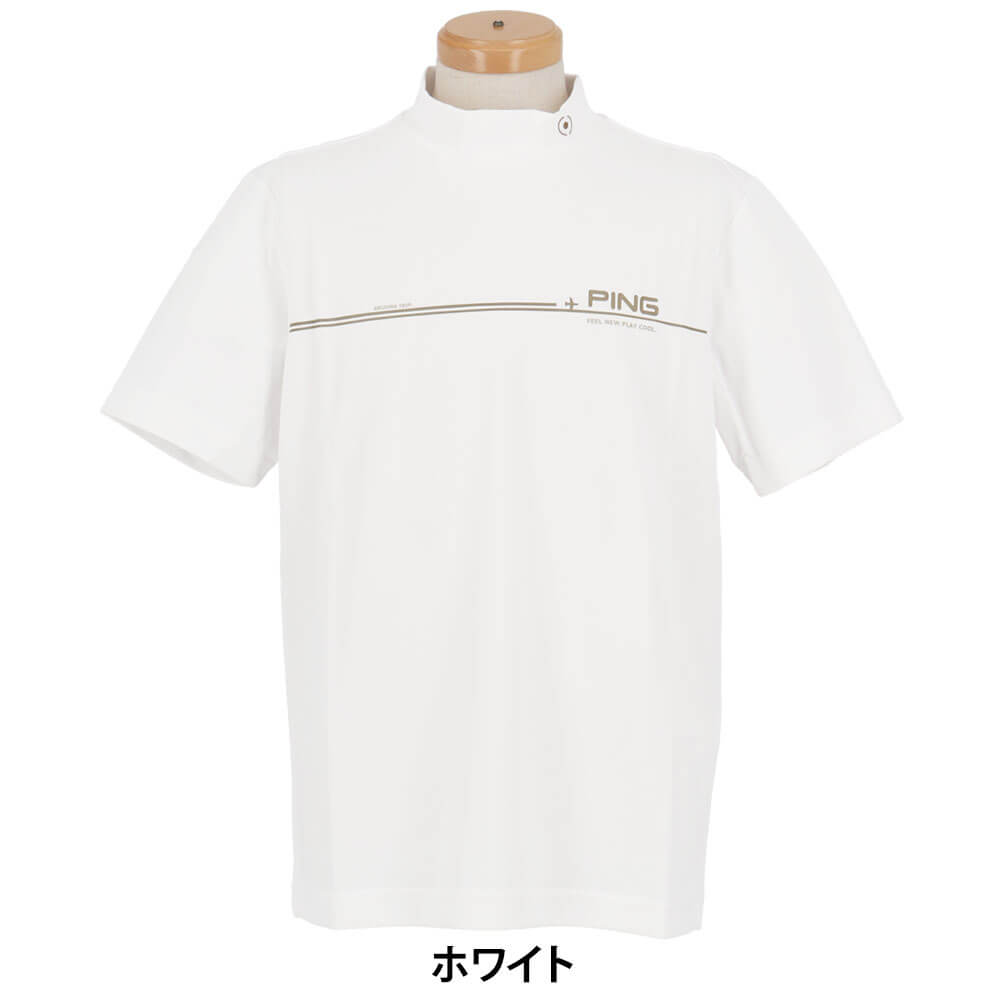 ピン PING　メンズ サンベールカノコ 半袖 ハイネック シャツ 621-5167301　2025年モデル 詳細2