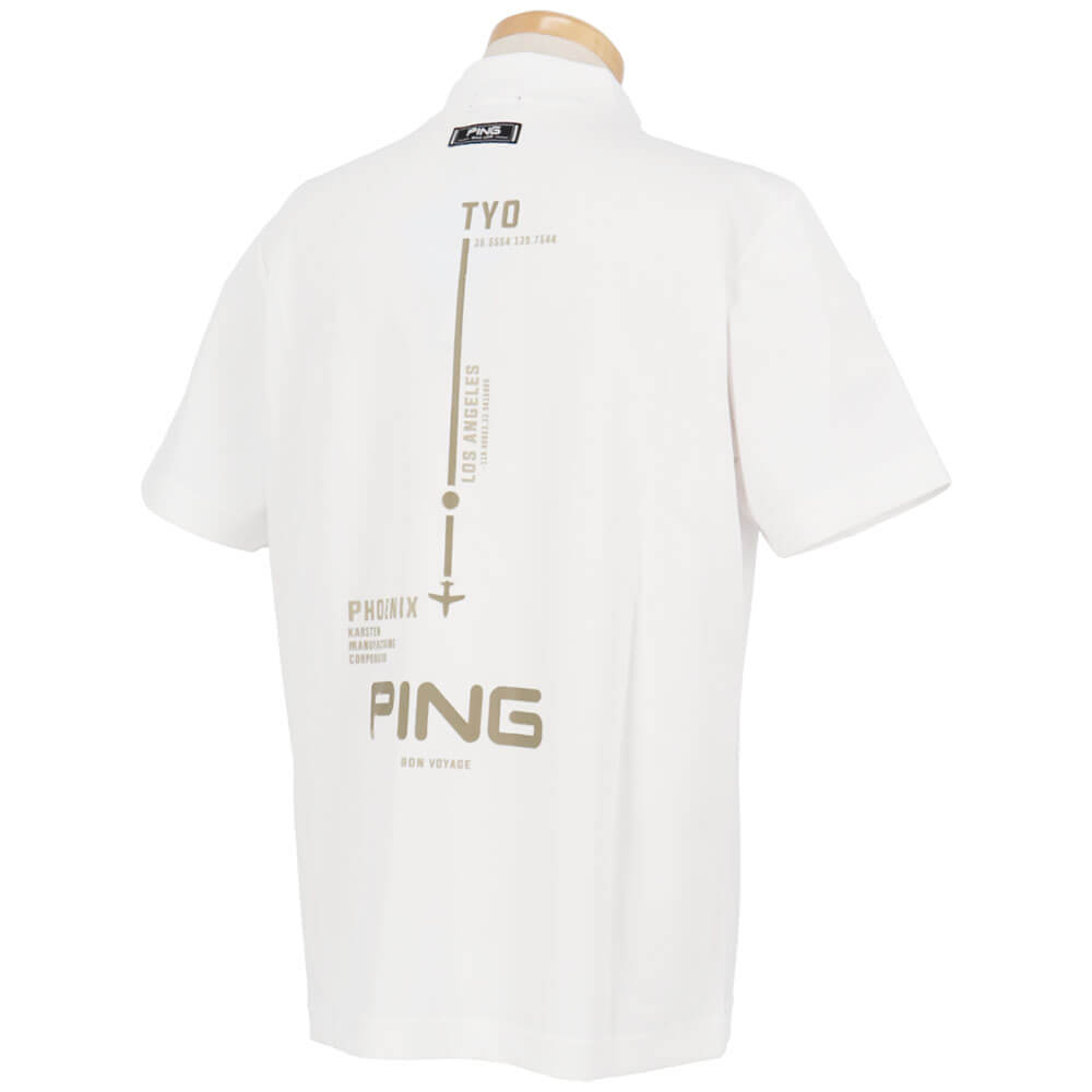 ピン PING　メンズ サンベールカノコ 半袖 ハイネック シャツ 621-5167301　2025年モデル 詳細3