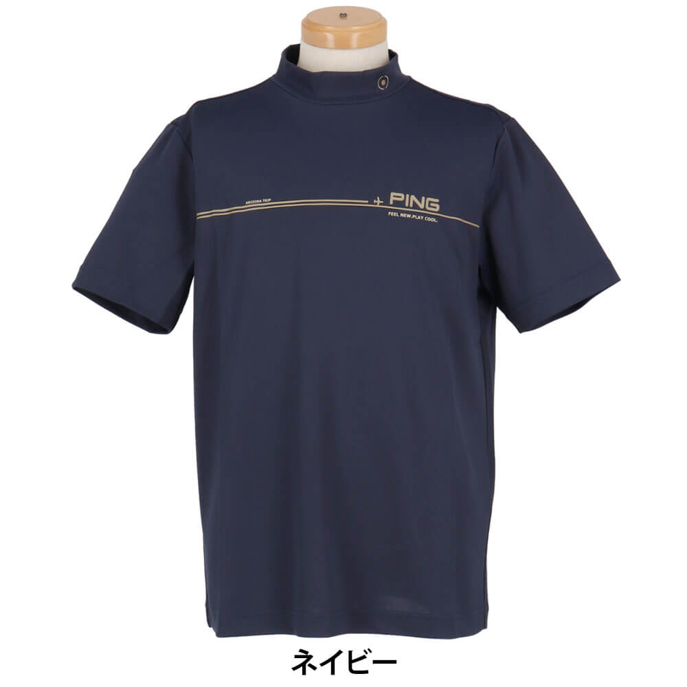 ピン PING　メンズ サンベールカノコ 半袖 ハイネック シャツ 621-5167301　2025年モデル 詳細8