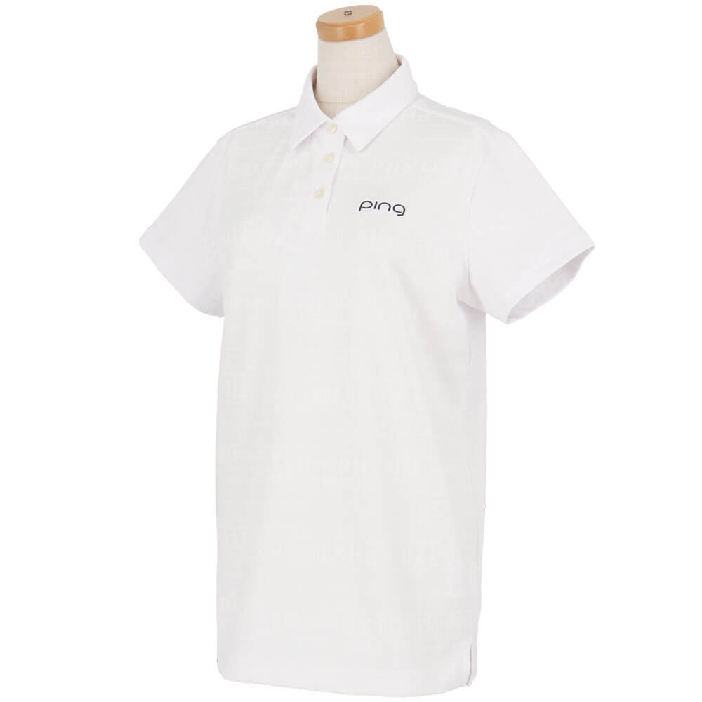 ピン PING　レディース チケット柄ジャカード 半袖 ポロシャツ 622-5160206　2025年モデル 詳細4