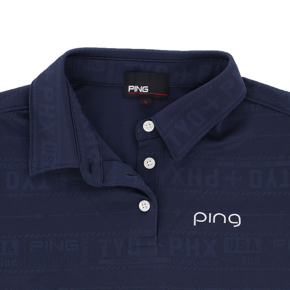 ピン PING　レディース チケット柄ジャカード 半袖 ポロシャツ 622-5160206　2025年モデル 詳細8