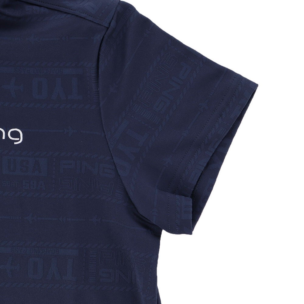 ピン PING　レディース チケット柄ジャカード 半袖 ポロシャツ 622-5160206　2025年モデル 詳細9