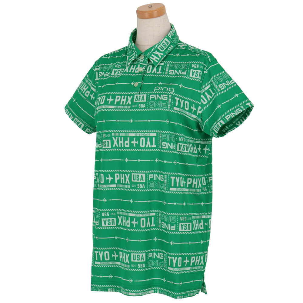 ピン PING　レディース チケット柄ジャカード 半袖 ポロシャツ 622-5160206　2025年モデル 詳細12