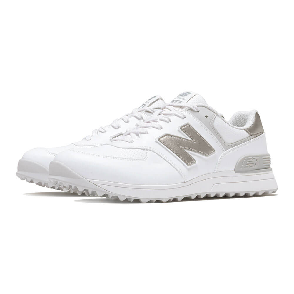 ニューバランスゴルフ 574 v4 スパイクレス ゴルフシューズ UG574 D4 WHITE/SILVER 2026年モデル