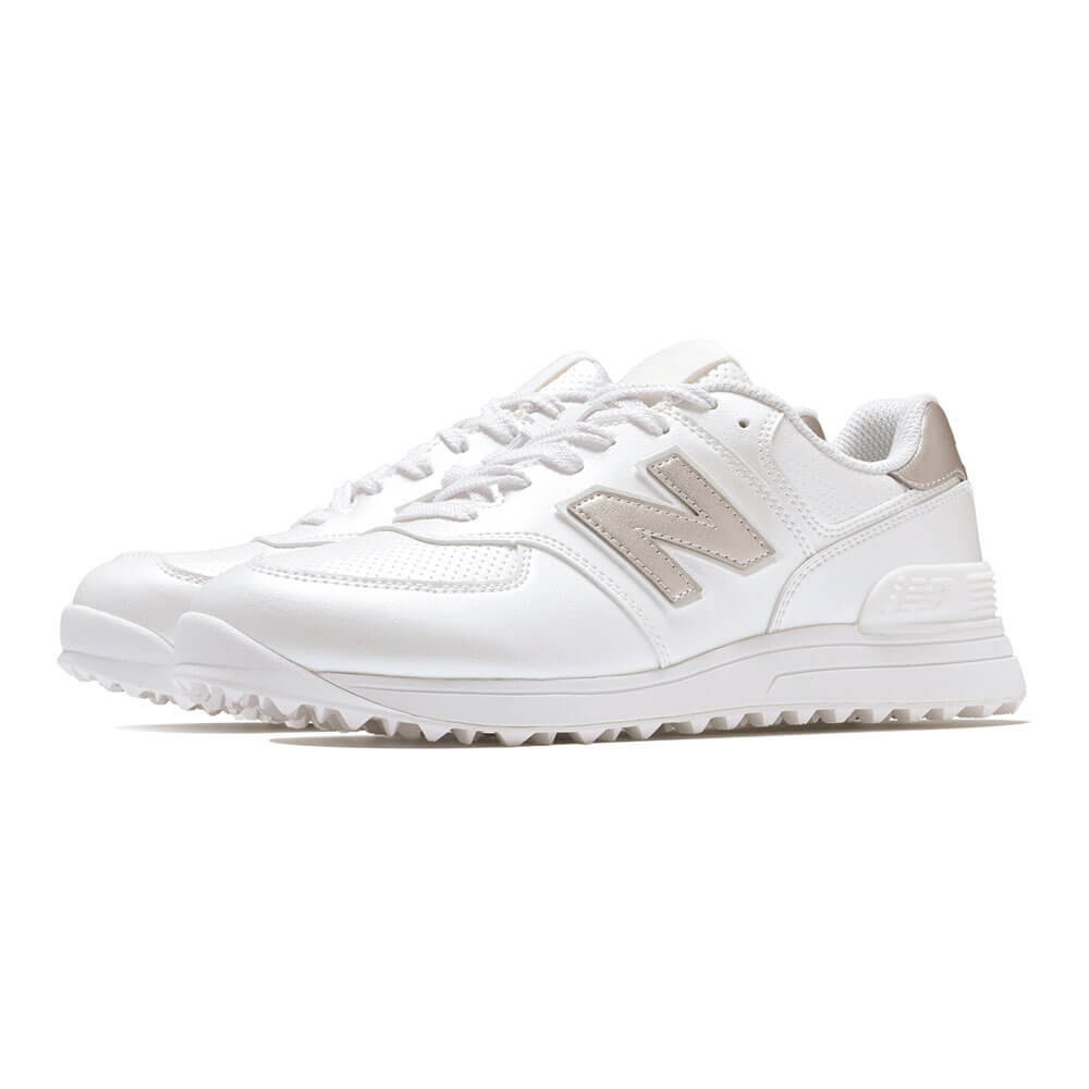 ニューバランスゴルフ レディース 574 v4 スパイクレス ゴルフシューズ WG574 A4 WHITE/PINK 2026年モデル
