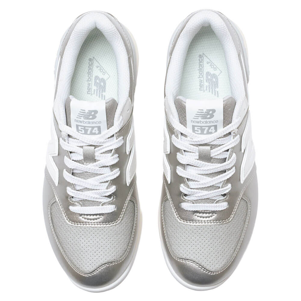 ニューバランスゴルフ　レディース 574 v4 スパイクレス ゴルフシューズ WG574 C4 SILVER/WHITE　2026年モデル 詳細5