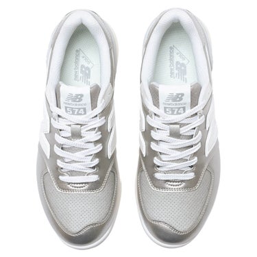 ニューバランスゴルフ　レディース 574 v4 スパイクレス ゴルフシューズ WG574 C4 SILVER/WHITE　2026年モデル 詳細5