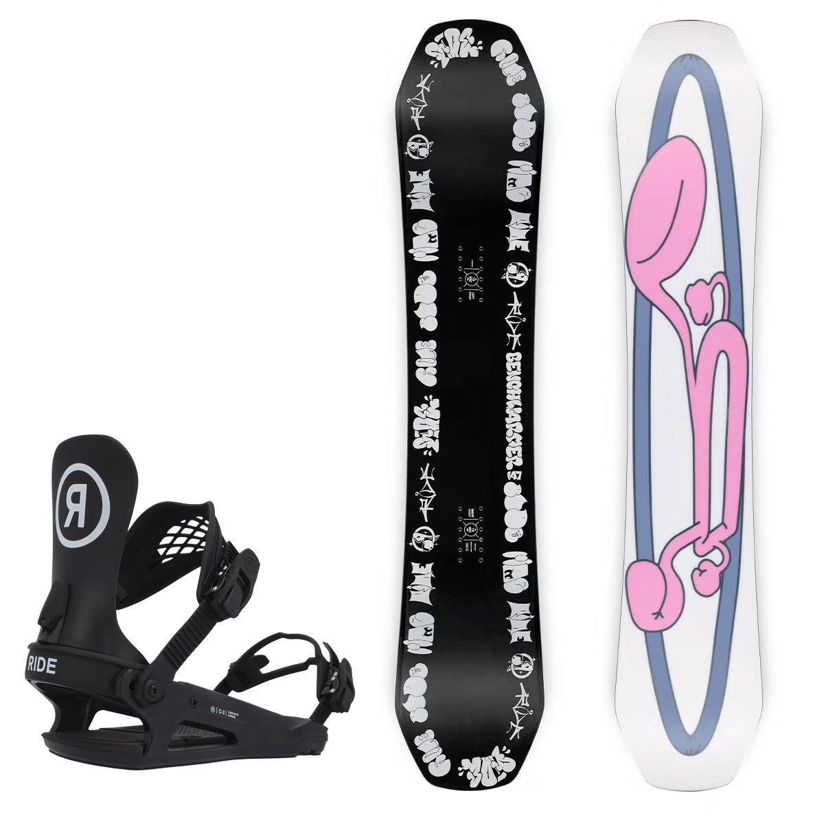 ライド RIDE　BENCHWARMER ベンチウォーマー + RIDE C-2　スノーボード板 ビンディングセット 2023-2024