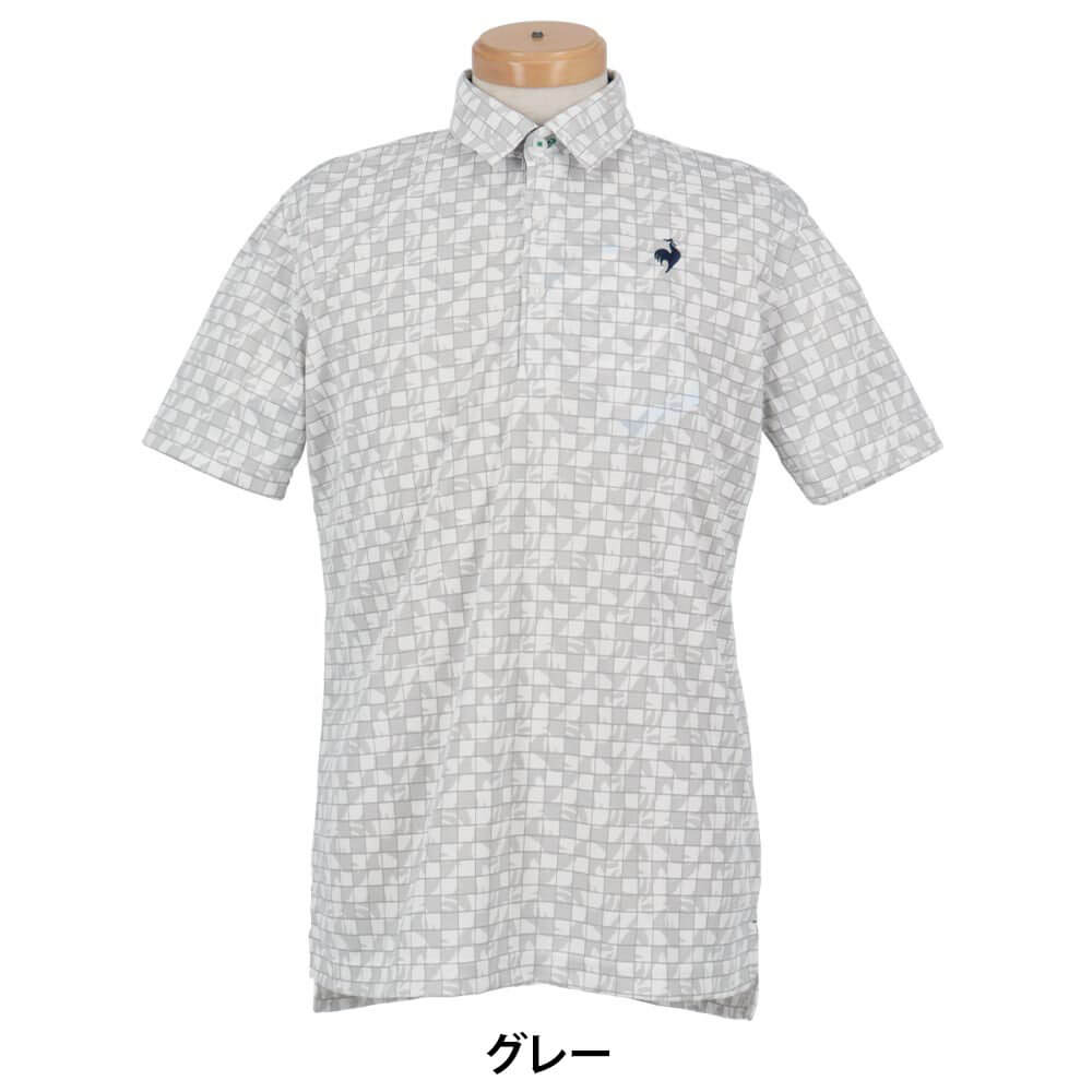 ルコック Le coq sportif メンズ ルースタータイル柄 半袖 ポロシャツ LG6SHS02M 2026年モデル