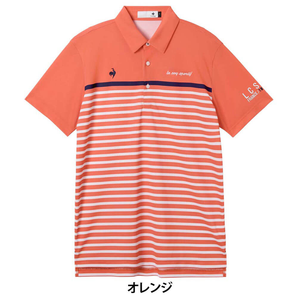 ルコック Le coq sportif　メンズ パネルボーダー柄 半袖 ポロシャツ LG6SHS04M　2026年モデル 詳細6
