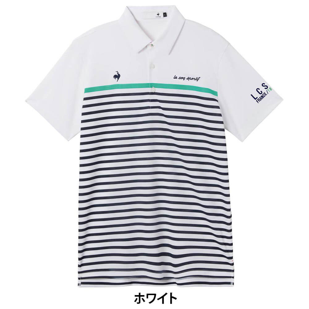 ルコック Le coq sportif　メンズ パネルボーダー柄 半袖 ポロシャツ LG6SHS04M　2026年モデル 詳細8