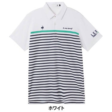 ルコック Le coq sportif　メンズ パネルボーダー柄 半袖 ポロシャツ LG6SHS04M　2026年モデル 詳細8