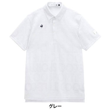 ルコック Le coq sportif　メンズ グラフィックロゴ ボーダー柄 半袖 ポロシャツ LG6SHS06M　2026年モデル 詳細2